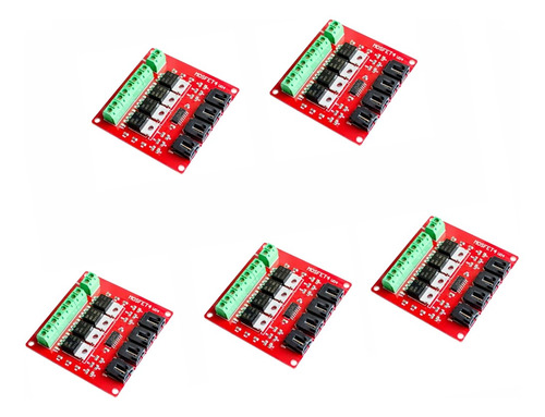 5 Piezas Módulo Cuatro Canales Interruptor Mosfet 4 Ruta Bo