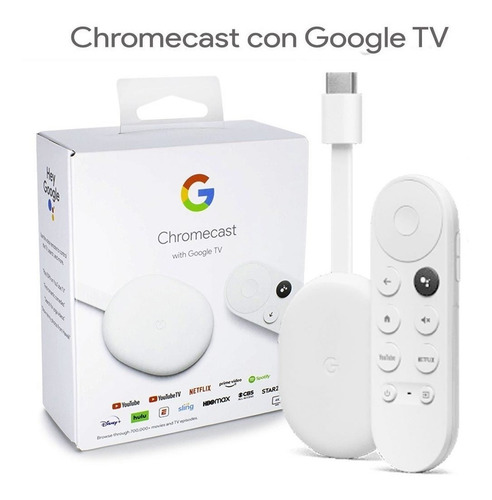 Imagen 1 de 3 de Chromecast 4 Generacion Google Tv Voz 4k Original Ade Ramos