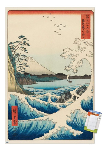 Trends International Hiroshige - The Sea At Satta Wall Poste