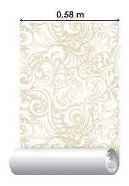 Imagem 3 de 4 de Papel De Parede Adesivo Rolo 0,58x3,00m Arabesco 254955103