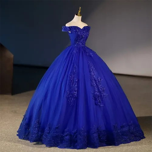 Vestidos de quince online años azul rey
