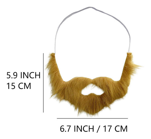 Costume De Barba Falso Profesional Barba De Barbilla Marrón