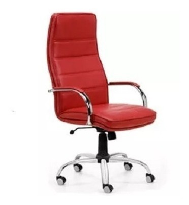 Imagen 6 de 6 de Sillón Gerencial Oficina Alto Cromado Basculante Monet 901