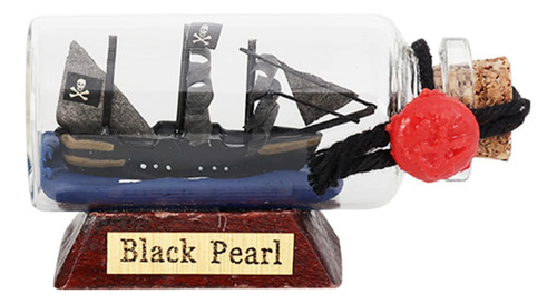Arcawa Modelo Barco Perla Negra Botella Cristal Velero Una X