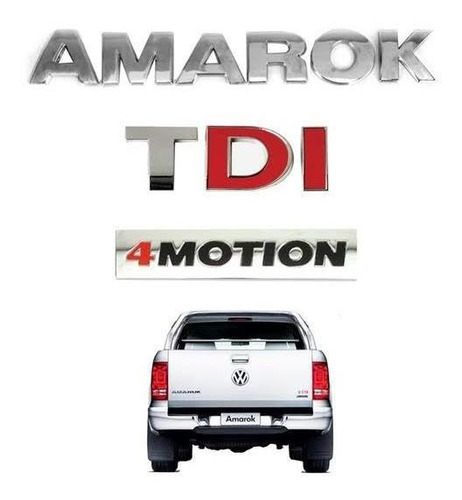 Kit Emblemas Insignias Volkswagen Amarok Tdi 4motion