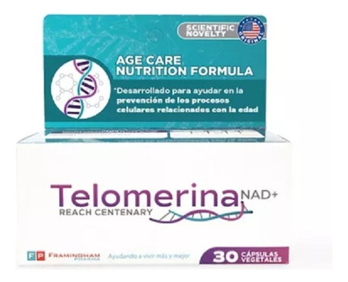 Pacote de 30 cápsulas Telomerina Nad+ Original Antiage X2