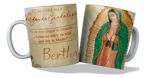 Taza Virgen De Guadalupe, Personalizada, Recuerdo, Regalo M2