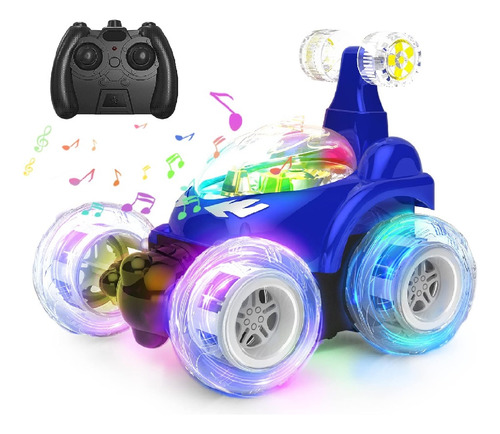 Carro R/c Stunt Car Bailarín Acrobacias Luces Y Música 360°