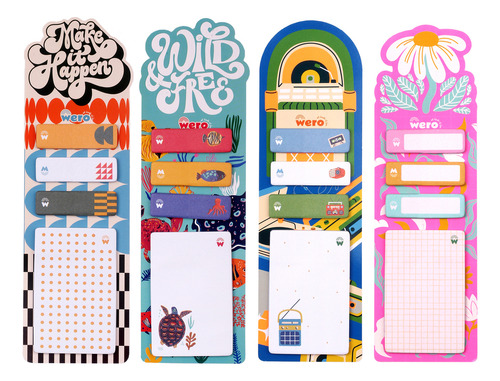 Set De Notas Adhesivas Wero Color Flower Power