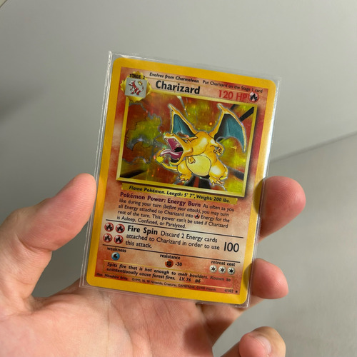 Card Pokémon - Charizard 4/102 Holo Base Set/básica Original