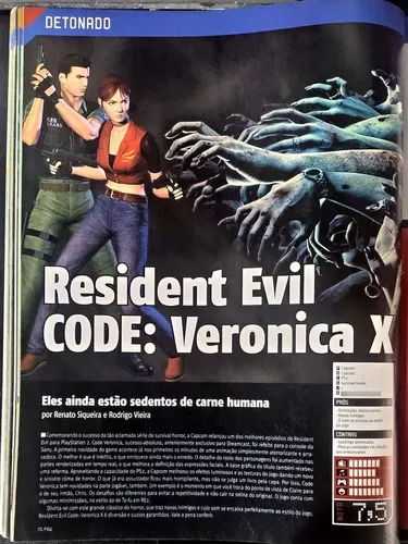 Revista Psworld 46 Com Pôster Resident Evil Code Veronica X