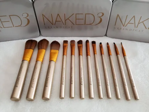 Set Pinceles Naked 3 Brochas Maquillaje 12 Pcs Cuotas sin inter s