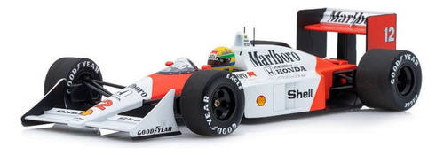 F1 Mclaren Honda Mp4/4 1988 #12 Ayrton Senna 1:18 Minichamps Cor Branco