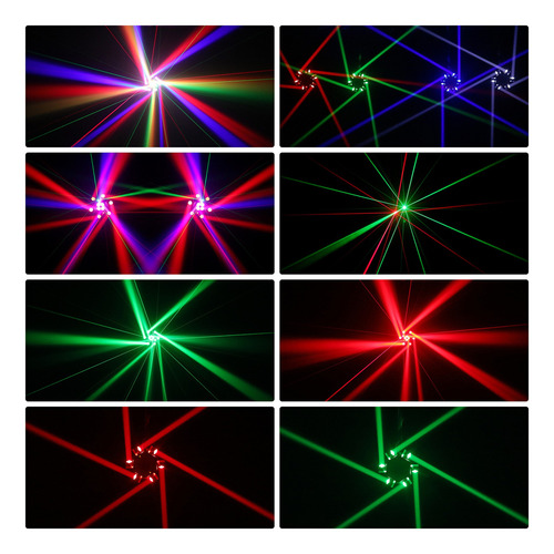 Cabeza Móvil Led Dmx-512 Giratorio Rgb Luz Discoteca 6 Brazo