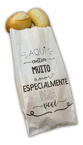 Saco De Papel Branco Paes Doces Delivery Lanches 5kg  C/500