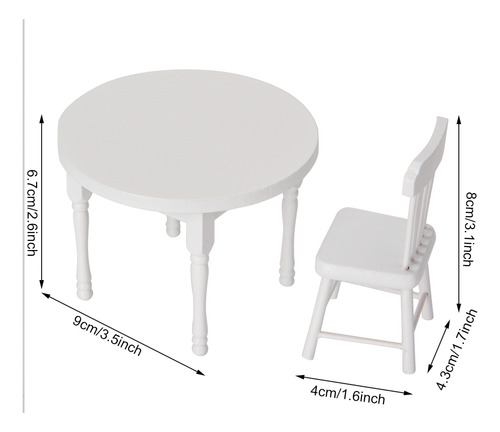Mesa Dollhouse, Silla, Accesorios Para Casas De Muñecas, Sim