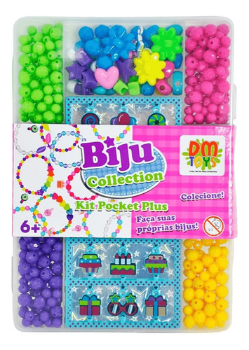 Conjunto Miçangas Biju Collection Kit Pocket Sortido Plus