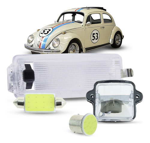 Lanterna Luz De Teto + Luz De Placa Fusca 1978 A 1995 + Led