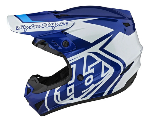 Casco De Moto Gp Azul / Blanco Troy Lee Designs