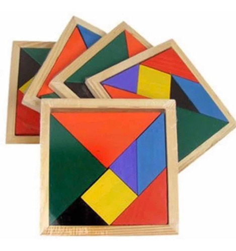 Tangram Puzzle Madera Didactico Mesa Regalo Ingenio Cadaques