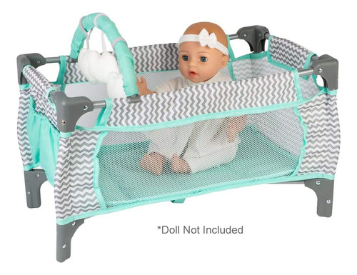 Adora Baby Doll Cuna Zig Zag Deluxe Pack N Play, Se Adapta A