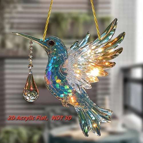Colgante De Colibrí Plano En Forma De C Para Decoración De C