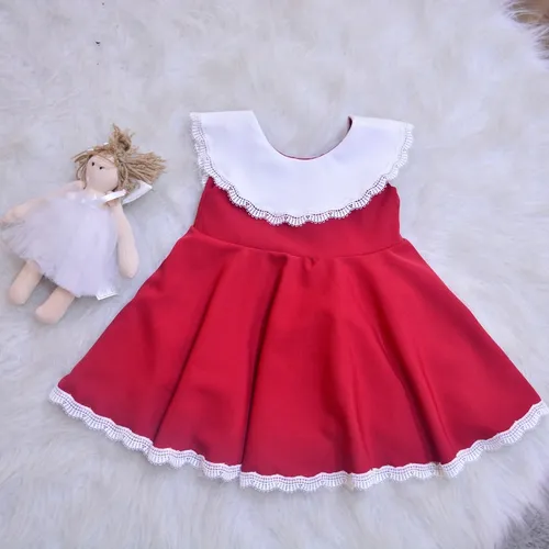 Vestido vermelho para bebe de 1 ano 2025