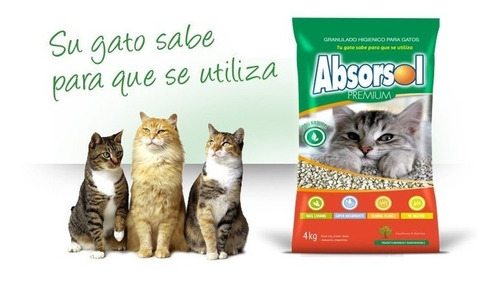 6 Bolsas Piedras Absorsol Premium 3.6 Kg Higiene De Gatos 