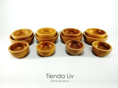 Cazuelas Cuenco Madera Dip O Velas 12 Cazuelas De 3 Medidas