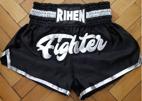 Short De Muay Thai Kick Boxing  Marca Rihen  Mma Negro D