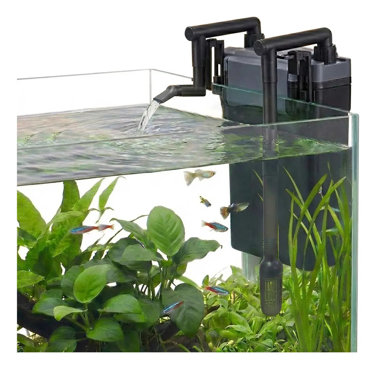 Filtro Externo Sunsun 500l/h Aquários Câmara De Filtro Multicamadas Remova A Película Óleo Newpet