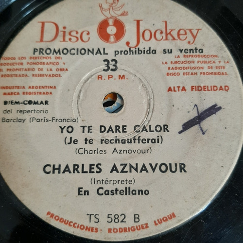 Simple Charles Aznavour En Castellano Disc Jockey C17