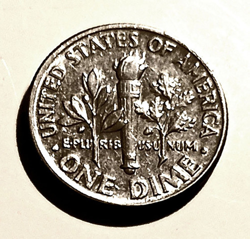 Moneda Antigua U S A 1 Dime Franklin Delano Roosevelt 1991 P (Usado)