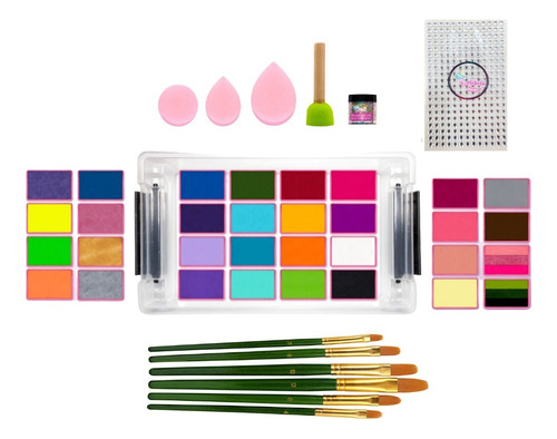 Maquillaje Colibrix 30 Colores De 20 Gr. Con Accesorios 