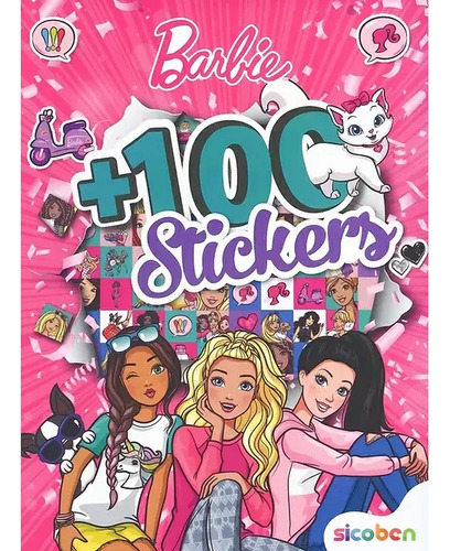 Barbie + 100 Stickers Libro De Pegatinas Nuevo Envío Gratis