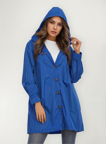 Ropa Impermeable Para Mujer, Chamarra Impermeable Con Capuch