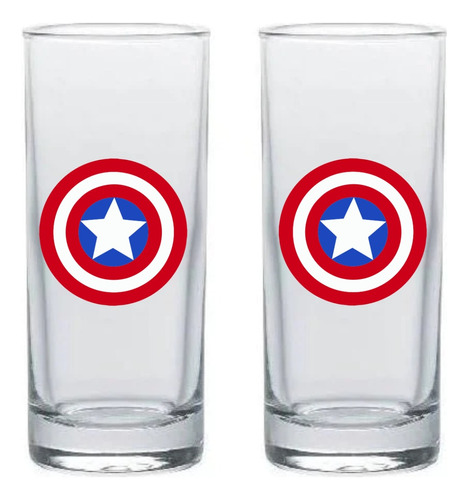 Copa Capitan America Shots Aguardientera Tequila X 2 Unid