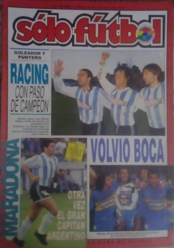 Solo Futbol 432 Platense 0 Racing 3,maradona, Poster Central