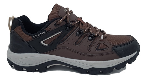 Zapatillas Hombre Stone 736 Trekking Montaña Goma Tractor