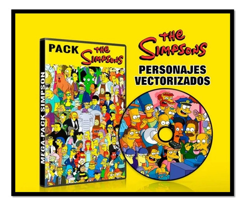 Mega Pack 365 Vectores Sublimación Todos Personajes Simpsons