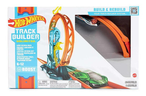 Hot Wheels Lanzador 360 Loop Track Builder Pista 