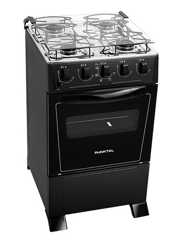 Cocina Super Gas Monte Carlo Negra 4 Hornallas 375c Punktal