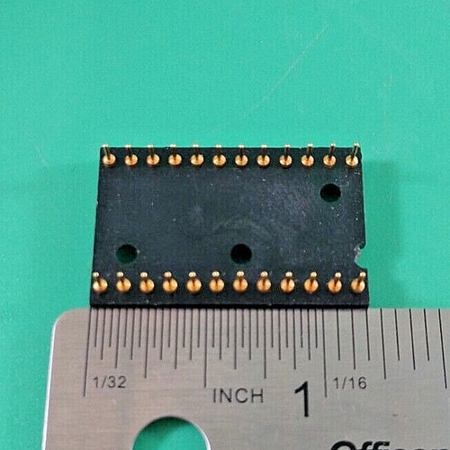 Lot Of 3 Augat 524-ag10d-es Gold 24 Pin Dil Ic Socket Eeo