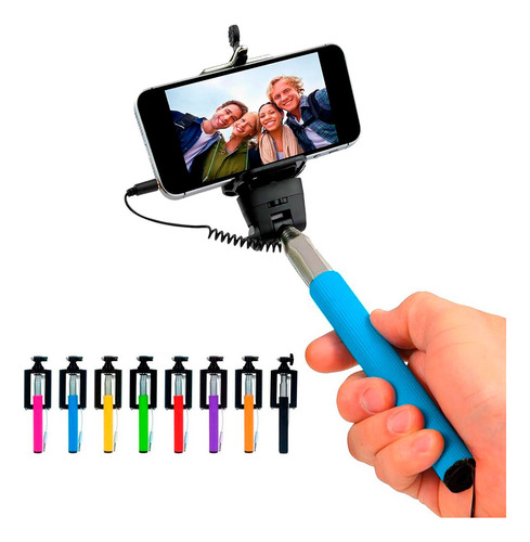 Palo Selfie Sitck Extendible Con Cable Colores Aleatorios