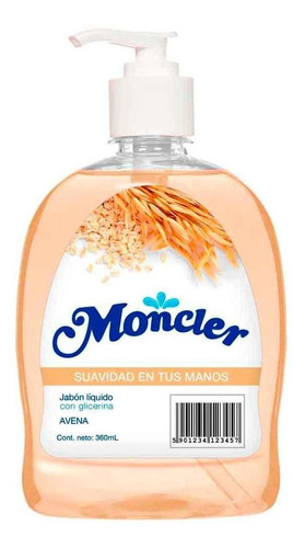 Jabon Moncler Liquido Avena Manos 360 Ml