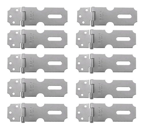 Kit 10 Unidades Porta Cadeado  4.1/2 114mm Aliança Cor Cinza