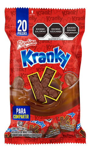 2 Pack Hojuela De Maíz Con Chocolate Kranky Ricolino 300