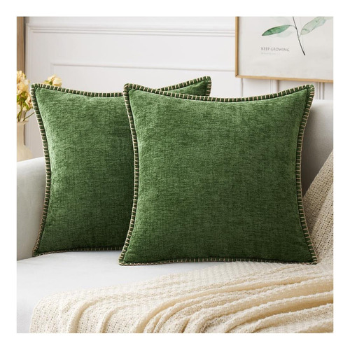 Juego De 2 Fundas De Almohada Navideñas Miulee De 18 X 18 Po