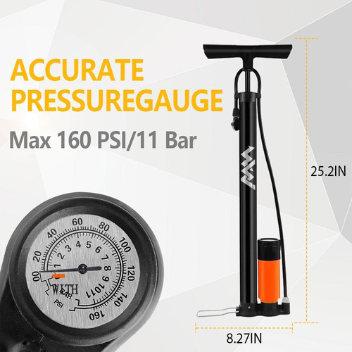 Bombas De Piso Manuales Para Bicicletas De Carretera Con Man
