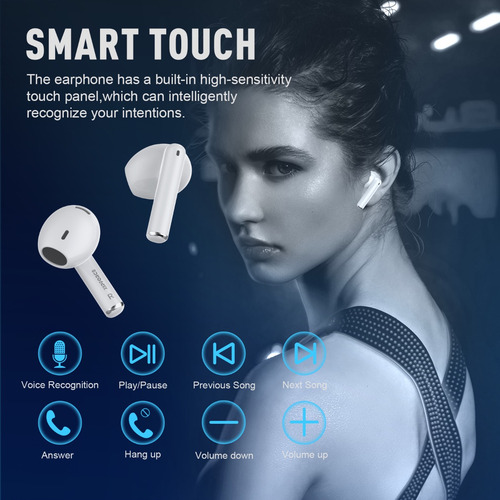 Auriculares Inalámbricos Tws, Bluetooth 5.3, Enc 4 Micrófons